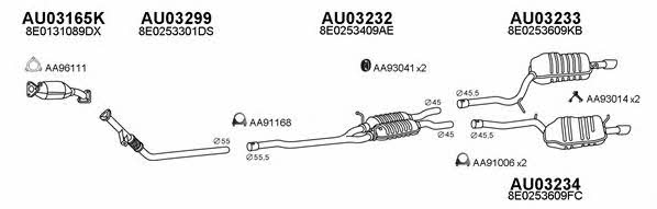  030045 Система випуску відпрацьованих газів 030045: Приваблива ціна - Купити у Польщі на 2407.PL!