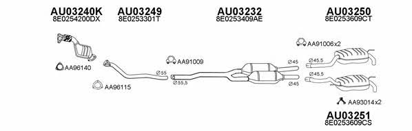  030050 Exhaust system 030050: Buy near me in Poland at 2407.PL - Good price!