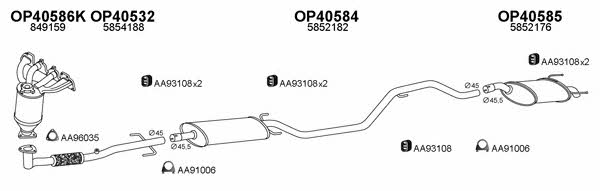  400182 Exhaust system 400182: Buy near me in Poland at 2407.PL - Good price!