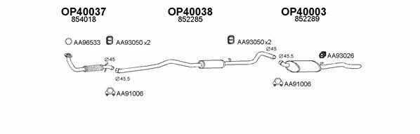  400245 Exhaust system 400245: Buy near me in Poland at 2407.PL - Good price!