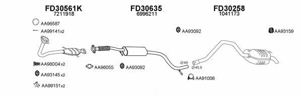  300495 Exhaust system 300495: Buy near me in Poland at 2407.PL - Good price!