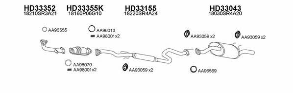  330036 Exhaust system 330036: Buy near me in Poland at 2407.PL - Good price!