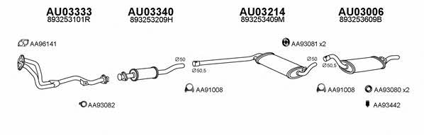  030111 Exhaust system 030111: Buy near me in Poland at 2407.PL - Good price!