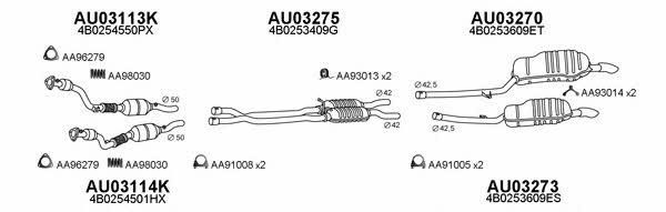  030196 Exhaust system 030196: Buy near me in Poland at 2407.PL - Good price!