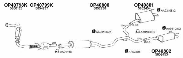  400403 Exhaust system 400403: Buy near me in Poland at 2407.PL - Good price!