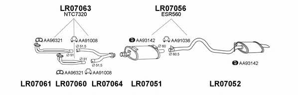  070030 Exhaust system 070030: Buy near me in Poland at 2407.PL - Good price!