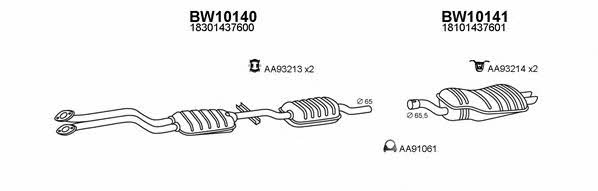  100031 Exhaust system 100031: Buy near me in Poland at 2407.PL - Good price!