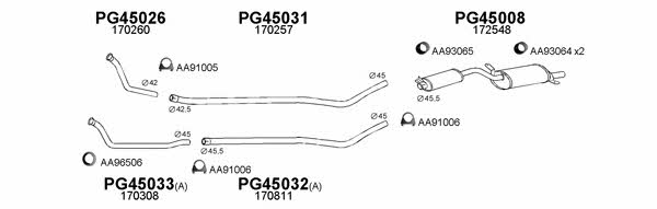  450140 Exhaust system 450140: Buy near me in Poland at 2407.PL - Good price!