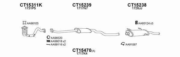  150205 Exhaust system 150205: Buy near me in Poland at 2407.PL - Good price!