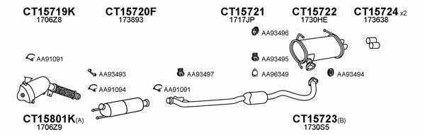  150495 Exhaust system 150495: Buy near me in Poland at 2407.PL - Good price!