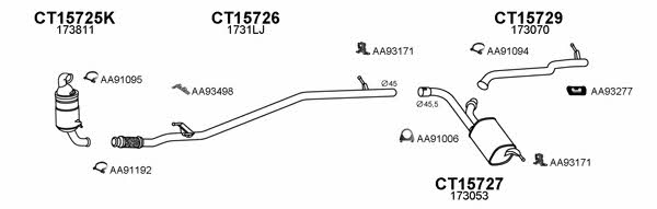 Veneporte 150499 Exhaust system 150499: Buy near me in Poland at 2407.PL - Good price!