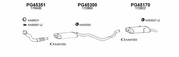  450497 Exhaust system 450497: Buy near me in Poland at 2407.PL - Good price!