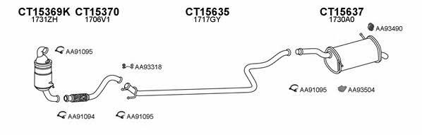  150538 Exhaust system 150538: Buy near me in Poland at 2407.PL - Good price!