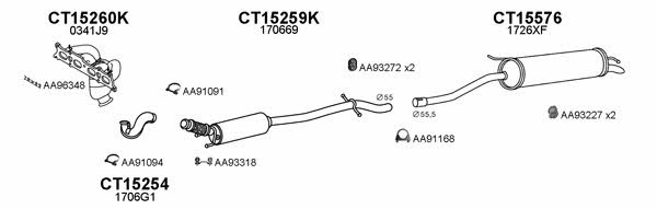 Veneporte 150577 Exhaust system 150577: Buy near me in Poland at 2407.PL - Good price!