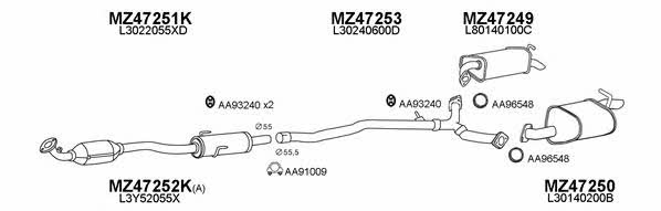  470015 Exhaust system 470015: Buy near me in Poland at 2407.PL - Good price!