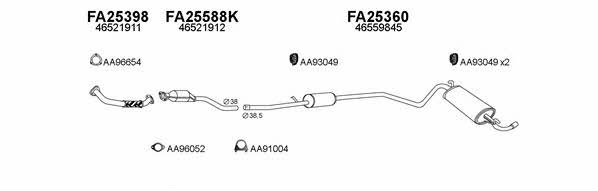  250165 Exhaust system 250165: Buy near me in Poland at 2407.PL - Good price!