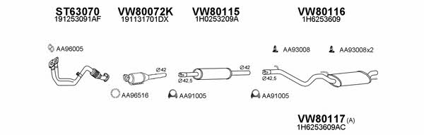  800045 Exhaust system 800045: Buy near me in Poland at 2407.PL - Good price!