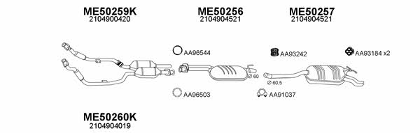  500091 Exhaust system 500091: Buy near me in Poland at 2407.PL - Good price!