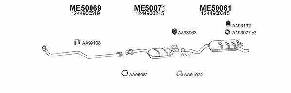 Veneporte 500095 Exhaust system 500095: Buy near me in Poland at 2407.PL - Good price!