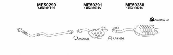  500115 Exhaust system 500115: Buy near me in Poland at 2407.PL - Good price!