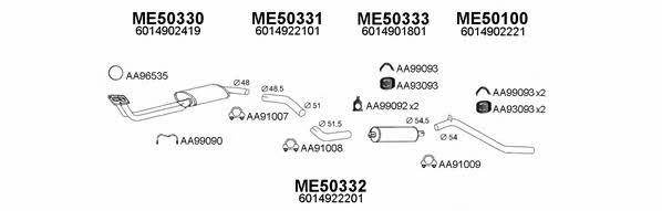 Veneporte 500189 Exhaust system 500189: Buy near me in Poland at 2407.PL - Good price!