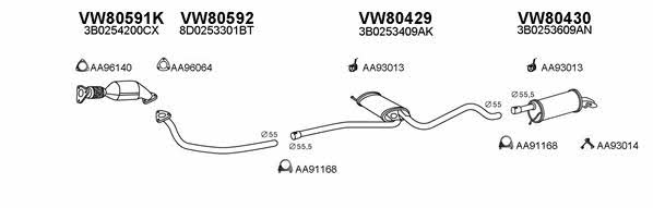 Veneporte 800451 Exhaust system 800451: Buy near me in Poland at 2407.PL - Good price!