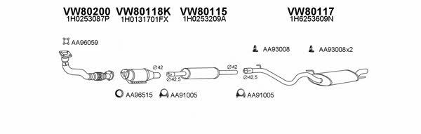  800533 Exhaust system 800533: Buy near me in Poland at 2407.PL - Good price!