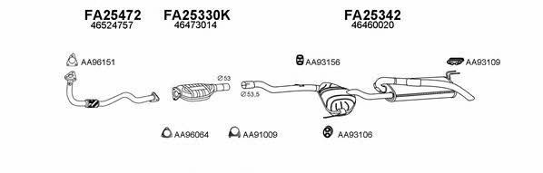  250442 Exhaust system 250442: Buy near me in Poland at 2407.PL - Good price!