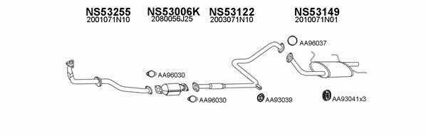  530019 Exhaust system 530019: Buy near me in Poland at 2407.PL - Good price!