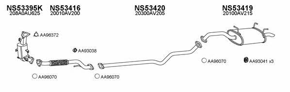  530095 Exhaust system 530095: Buy near me in Poland at 2407.PL - Good price!