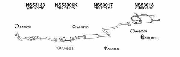 Veneporte 530153 Exhaust system 530153: Buy near me in Poland at 2407.PL - Good price!