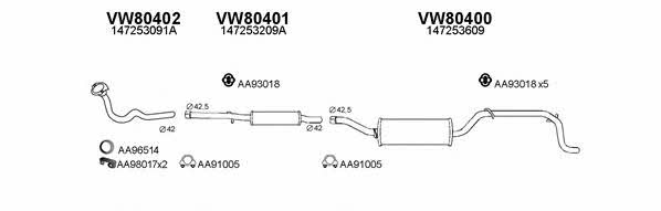 Veneporte 800233 Exhaust system 800233: Buy near me in Poland at 2407.PL - Good price!