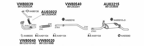  800265 Exhaust system 800265: Buy near me in Poland at 2407.PL - Good price!