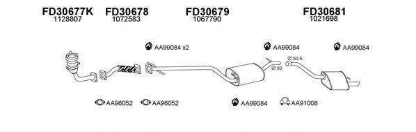  300075 Exhaust system 300075: Buy near me in Poland at 2407.PL - Good price!