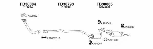  300292 Exhaust system 300292: Buy near me in Poland at 2407.PL - Good price!