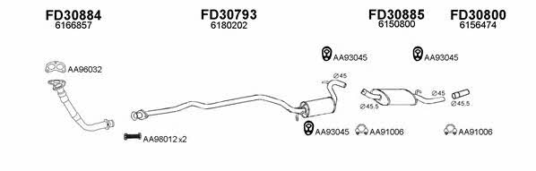  300297 Exhaust system 300297: Buy near me in Poland at 2407.PL - Good price!