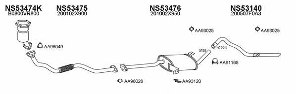  530203 Exhaust system 530203: Buy near me in Poland at 2407.PL - Good price!