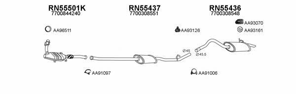  550125 Exhaust system 550125: Buy near me in Poland at 2407.PL - Good price!