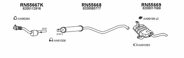  550138 Exhaust system 550138: Buy near me in Poland at 2407.PL - Good price!