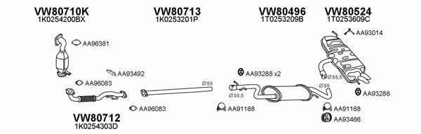  800658 Exhaust system 800658: Buy near me in Poland at 2407.PL - Good price!