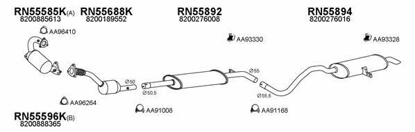  550358 Exhaust system 550358: Buy near me in Poland at 2407.PL - Good price!