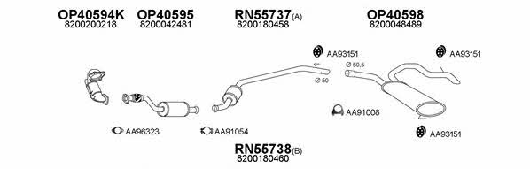  550488 Exhaust system 550488: Buy near me in Poland at 2407.PL - Good price!