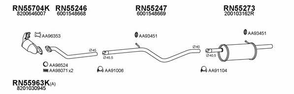  550502 Exhaust system 550502: Buy near me in Poland at 2407.PL - Good price!