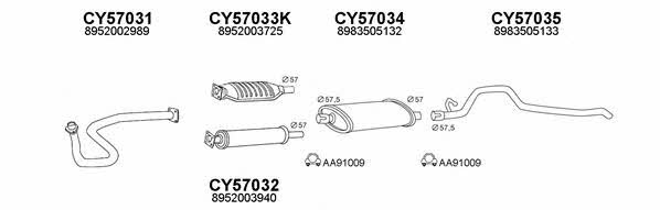  570502 Exhaust system 570502: Buy near me in Poland at 2407.PL - Good price!