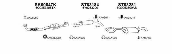  600034 Exhaust system 600034: Buy near me in Poland at 2407.PL - Good price!