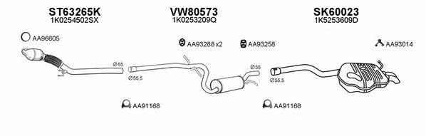  600095 Exhaust system 600095: Buy near me in Poland at 2407.PL - Good price!