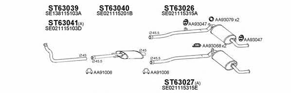 630063 Exhaust system 630063: Buy near me in Poland at 2407.PL - Good price!