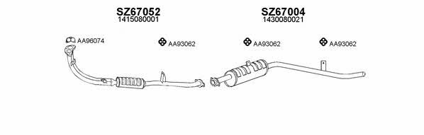  670016 Exhaust system 670016: Buy near me in Poland at 2407.PL - Good price!