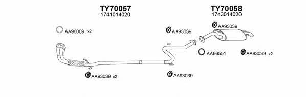  700016 Exhaust system 700016: Buy near me in Poland at 2407.PL - Good price!