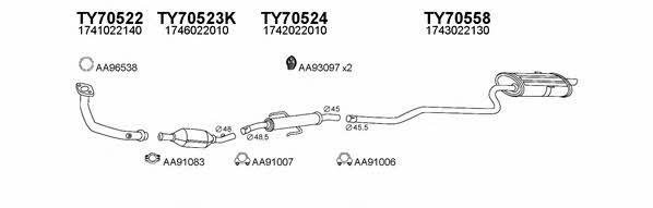  700100 Exhaust system 700100: Buy near me in Poland at 2407.PL - Good price!